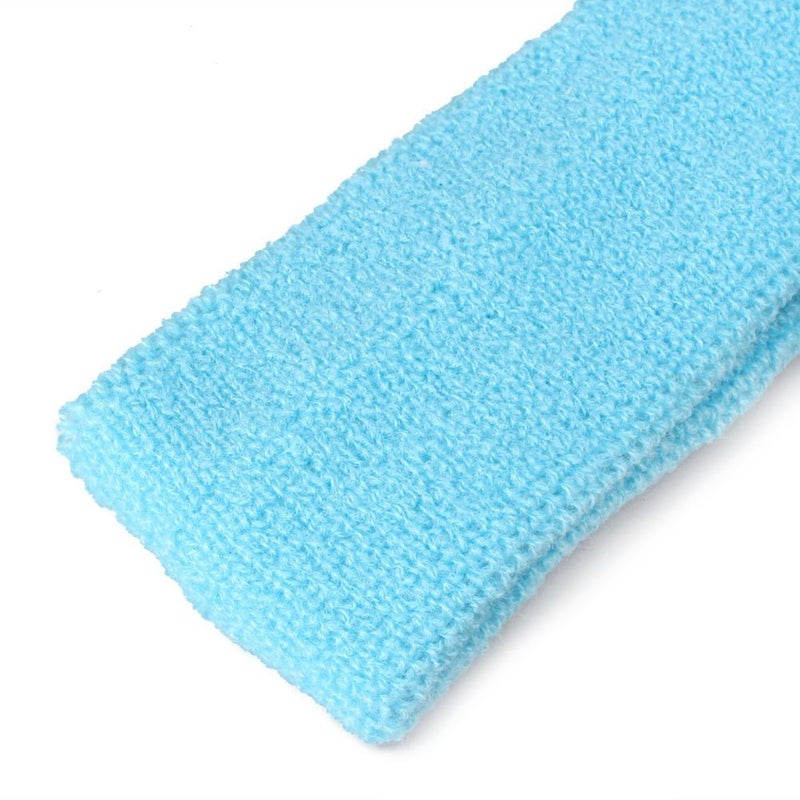 Mallofusa ? 10 PCS Cotton Sports Basketball Headband/Sweatband Head Sweat Band/Brace Gift Party Outdoor Activities (Light Blue) - Image 3
